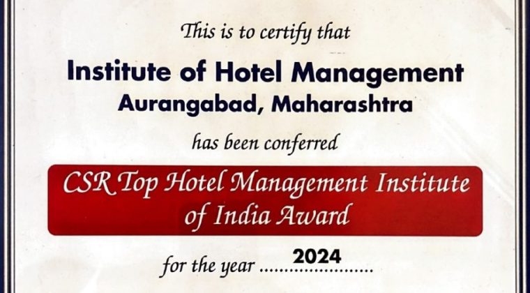 Awarded Top Hotel Management Institute by Competition Success Review